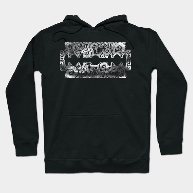 Swirly Razor Blade Hoodie by VectorInk